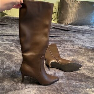 Nine West Dark Brown Heeled Boots